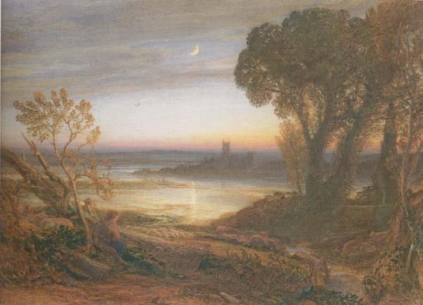 Samuel Palmer The Curfew  or The Wide Water d Shore Germany oil painting art